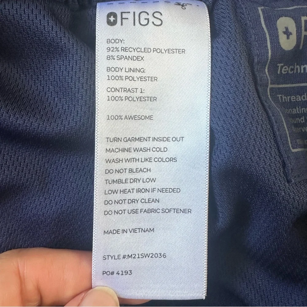 Figs Mesh-Lined Jogger Scrub Pants Mens Large Navy Blue #M21SW2036‎ Tansen FREEx